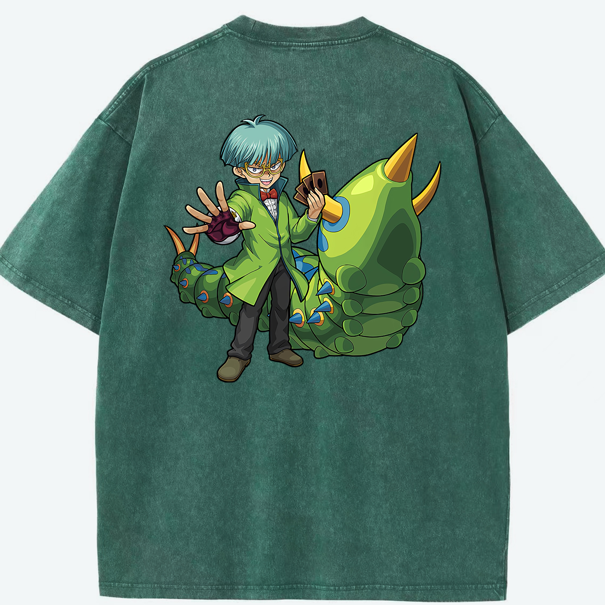 （画像用） 遊☆戯☆王 Yu-Gi-Oh! 綿100% ヴィンテージ風 半袖Tシャツ（背面プリント）
